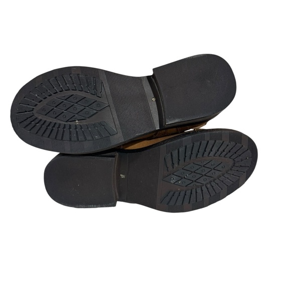 Steve Madden Cognac Tan Saffrin Quilted Leather Combat Boots - Picture 6 of 6